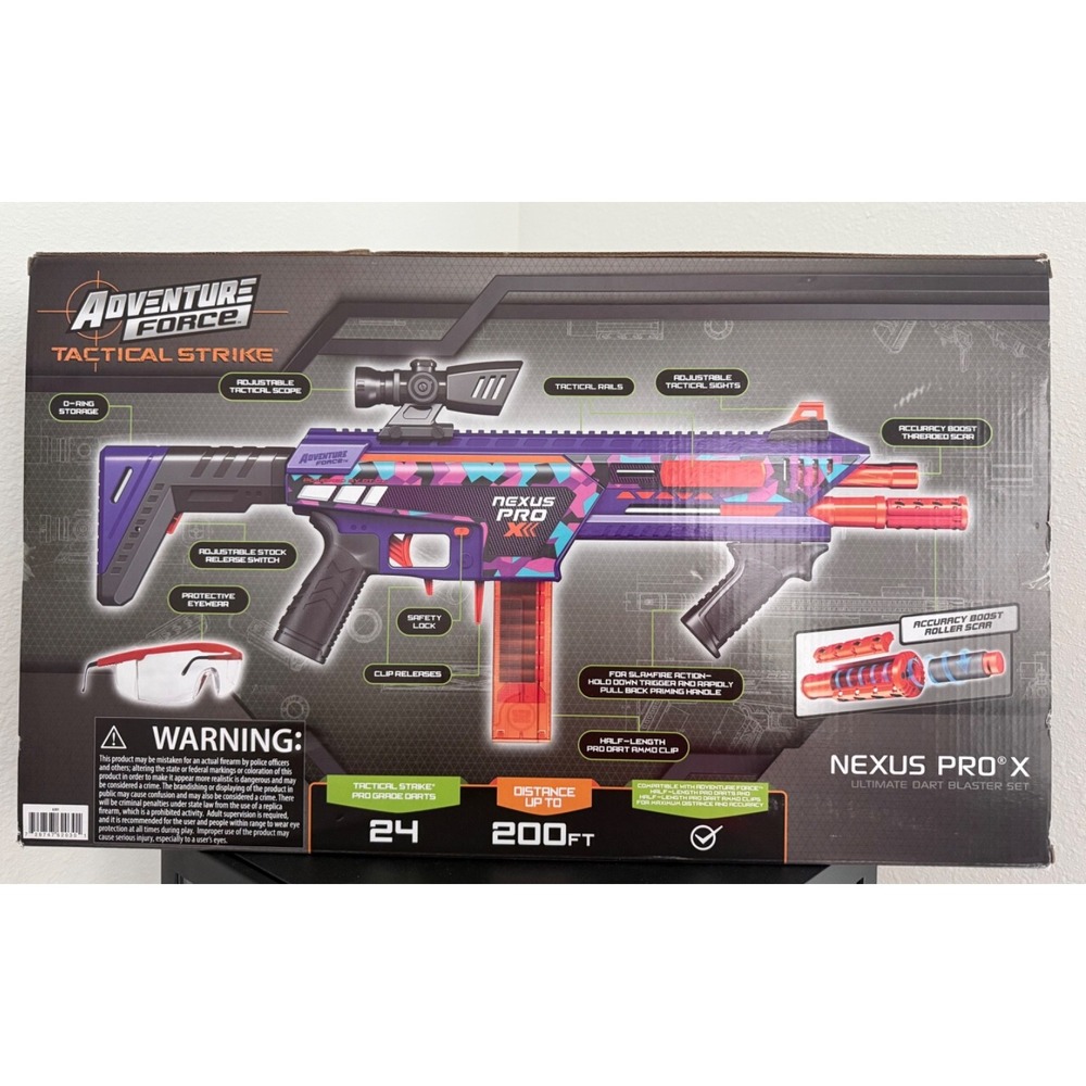ADVENTURE FORCE/NEXUS PRO X TACTICAL STRIKE/ULTIMATE DART BLASTER/NEW/MSAF081926 - Picture 2 of 5
